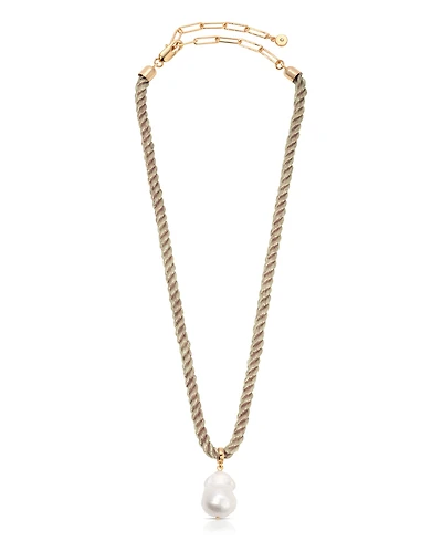 Ettika Freshwater Token Pendant Necklace