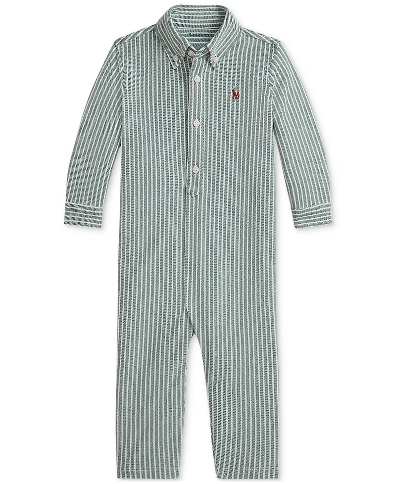 Polo Ralph Lauren Baby Boys Striped Oxford Coveralls