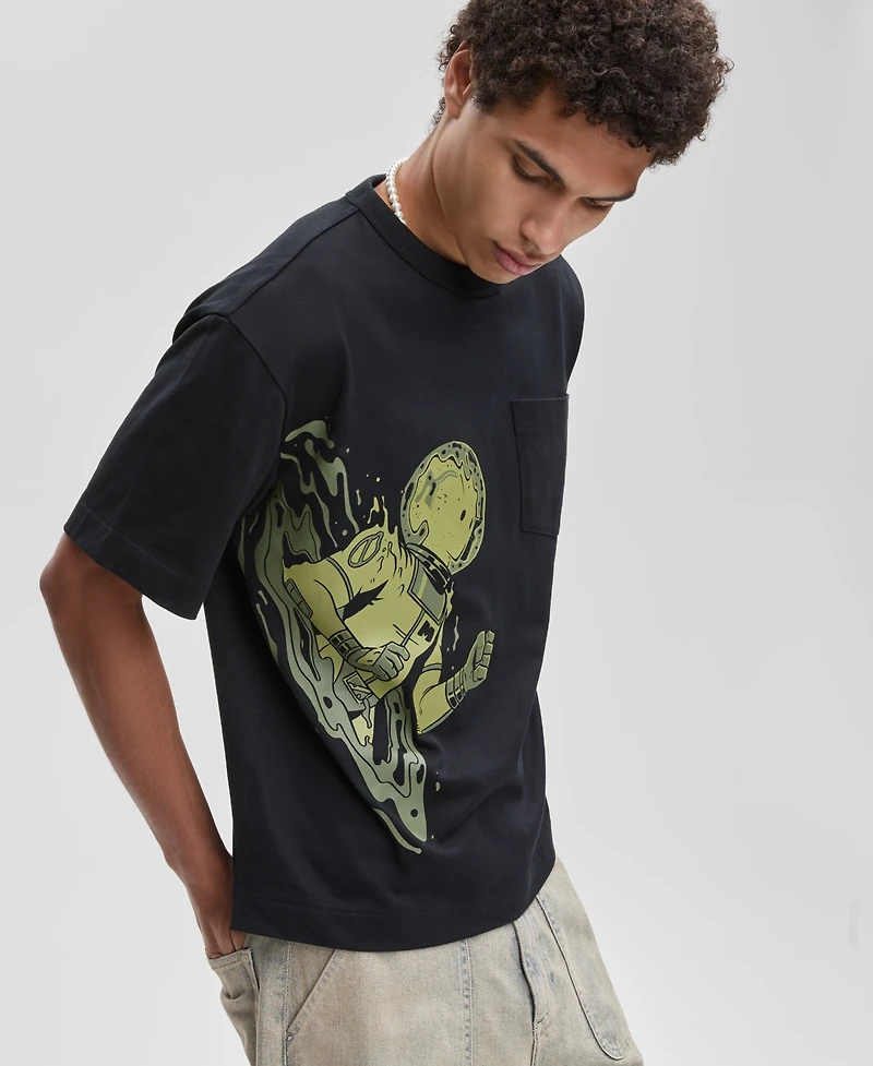Mode of One Men's Short-Sleeve Cotton Relaxed Portal T-Shirt, Macy's Exclusive