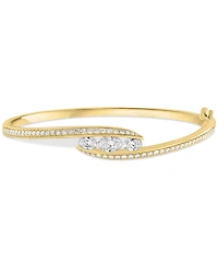 Effy Lab Grown Diamond Three Stone Swirl Bangle Bracelet (1-7/8 ct. t.w.) in 14k Gold