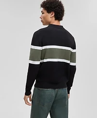 Mode of One Men's Varsity-Stripe Polo Sweater, Macy's Exclusive