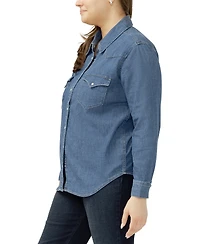 Silver Jeans Co. Plus Western Denim Shirt