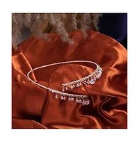 Sohi Women's Crystal Torque Necklace