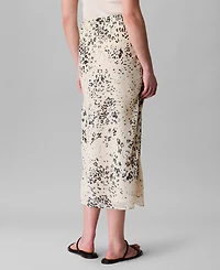 Calvin Klein Women's Printed Chiffon Midi Slip Skirt