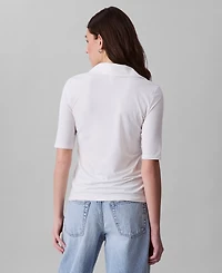 Calvin Klein Women's Crepe Jersey Polo Shirt