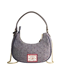 True Religion Striped Denim Small Hobo