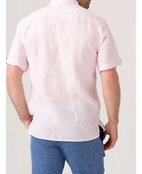 Koy Clothing Men's Short Sleeve Linen Kikoy Shirt