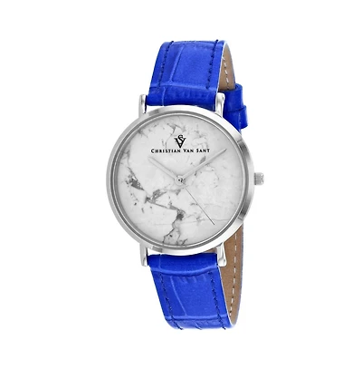 Christian Van Sant Women's Lotus White Dial Watch