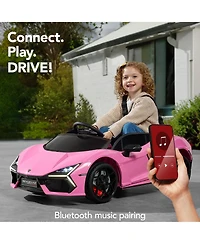 Best Choice Products Kids 12V Ride-On Car Officially Licensed Lamborghini Revuelto w/ Remote, Led Lights