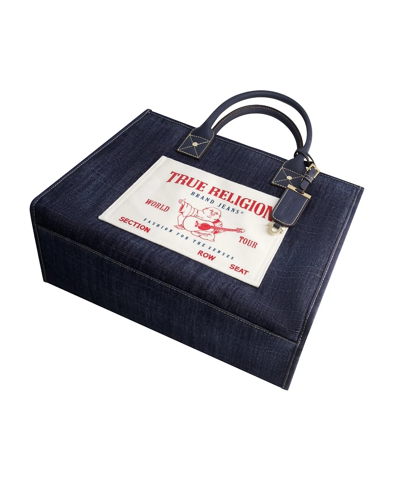 True Religion Buddha Pocket Denim Tote