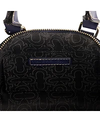 True Religion Frayed Denim Horseshoe Satchel