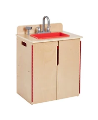 ECR4Kids Kids Play Kitchen Sink, Natural