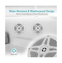 Pyle Ceiling Wall Mount Enclosed Speaker, 400W Stereo 6.5" Full Range, Deep Bass, Flush Mount, 50Hz-20kHz, White