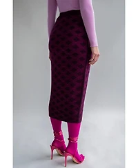 Sskein Women's Geometric Jacquard Knit Pencil skirt