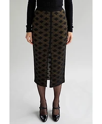 Sskein Women's Geometric Jacquard Knit Pencil skirt