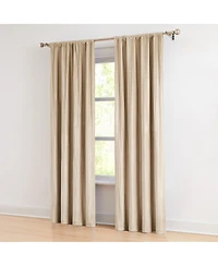 Glam Pleated Velvet Light Filtering Window Curtain Panels Pair 38x84