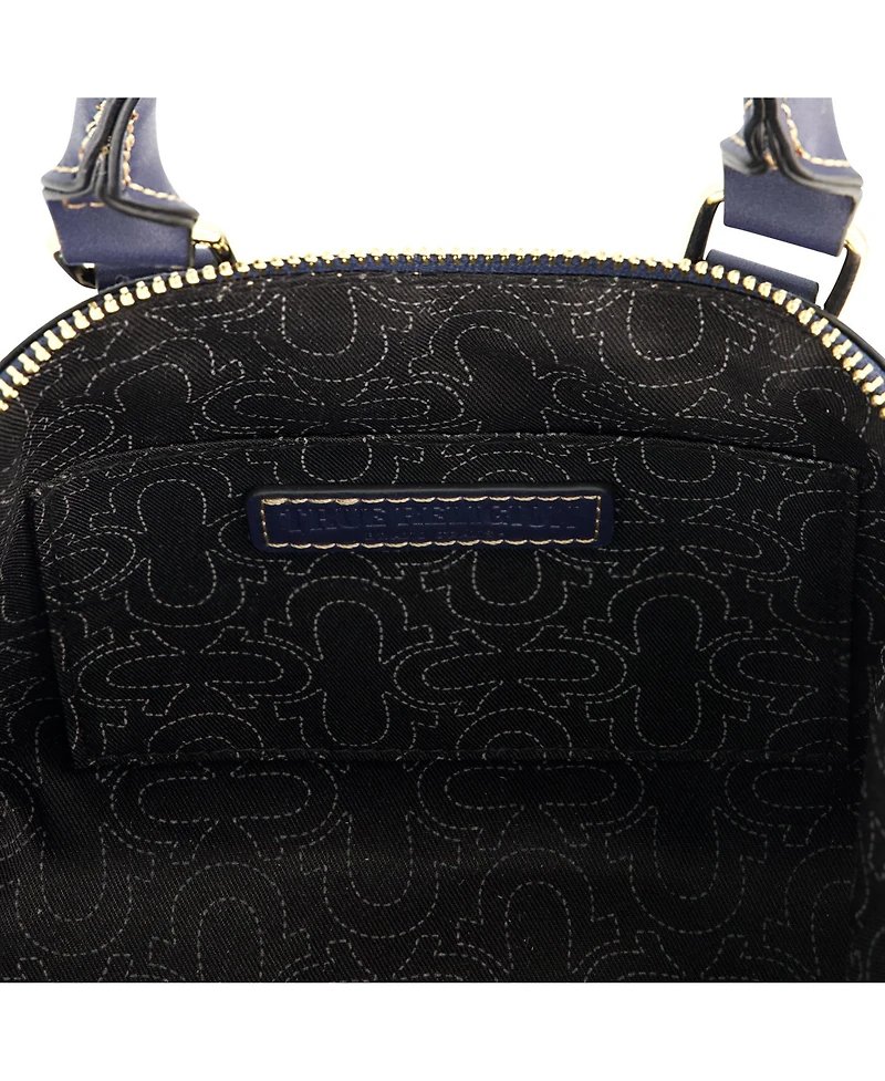 True Religion Frayed Denim Mini Satchel