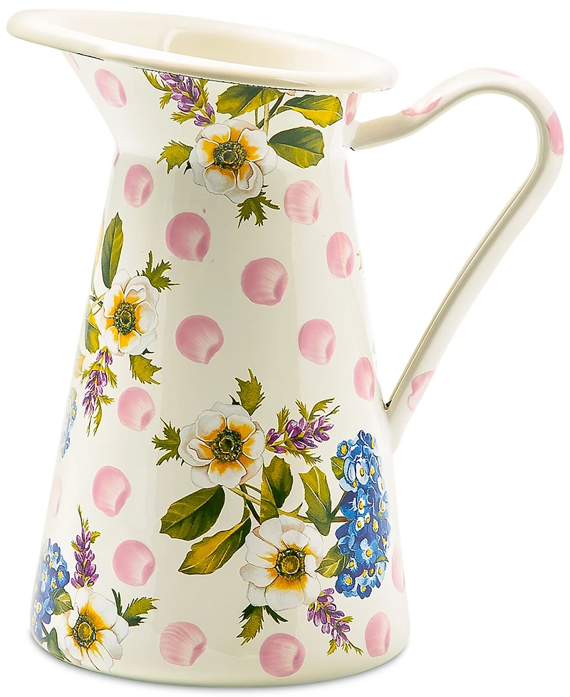 Mackenzie-Childs Wildflowers Pink Medium Practical Pitcher