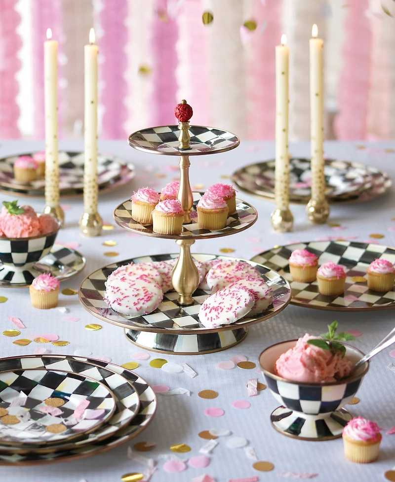 Mackenzie-Childs Courtly Check 3-Tier Sweet Stand