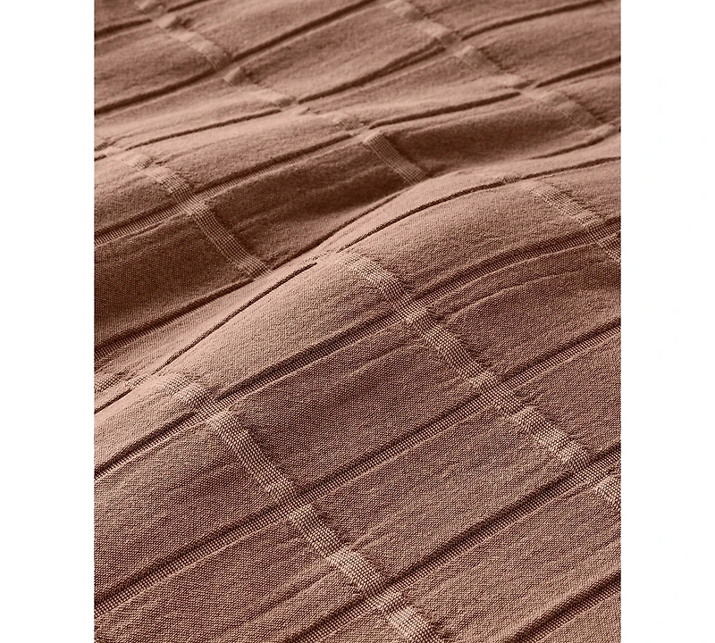 Oake Textured Check 3-Pc. Duvet Set, Full/Queen, Exclusively for Macy's