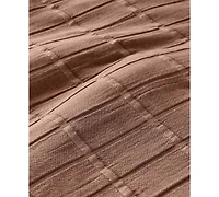 Oake Textured Check 3-Pc. Duvet Set, Full/Queen, Exclusively for Macy's