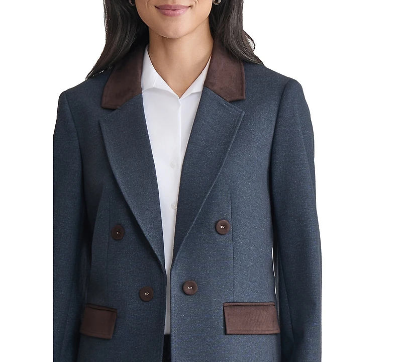 Jones New York Women's Faux-Double-Breast Two-Tone Blazer