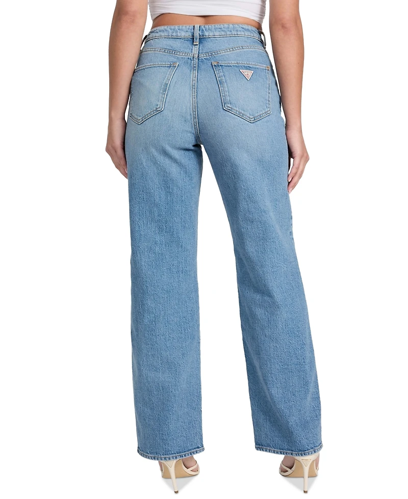 Guess Women's High Rise Straight-Leg Jeans