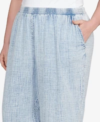 Ruby Rd. Plus Size Snow Washed Wide Leg Pants