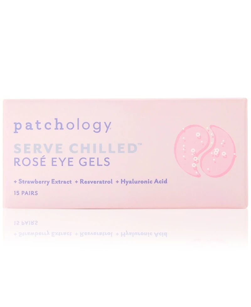 Patchology Serve Chilled Rose Eye Gels, 15 pairs