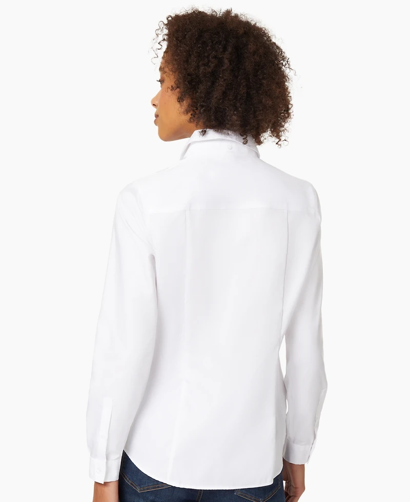 Jones New York Women's Easy Care Button Up Long Sleeve Blouse