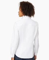 Jones New York Women's Easy Care Button Up Long Sleeve Blouse