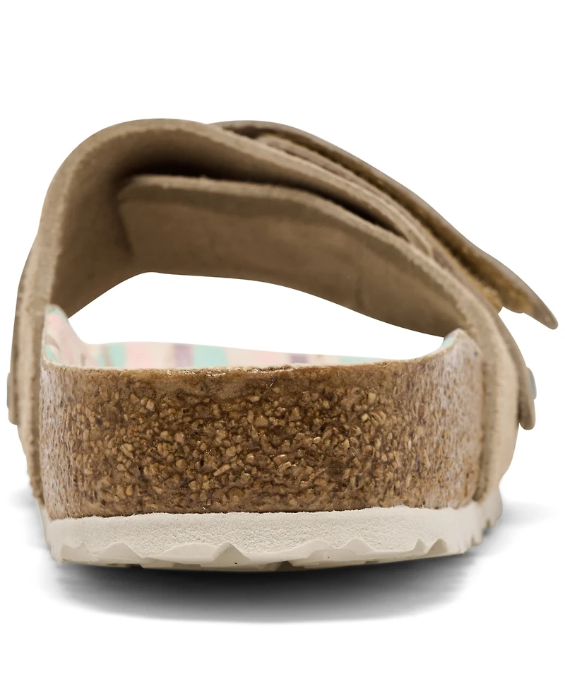 Birkenstock Women's Oita Nubuck-Suede Leather Printed Footbed Sandals from Finish Line