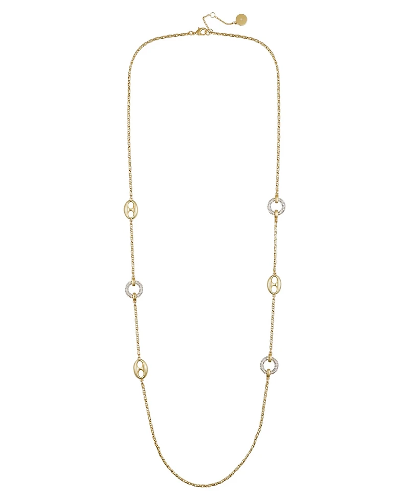 Vince Camuto Signature Mixed Link Pave Long Necklace