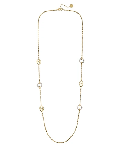 Vince Camuto Signature Mixed Link Pave Long Necklace