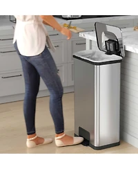 iTouchless 18 Gallon / 68 Liter AirStep Stainless Steel Kitchen Trash Can with Odor Filter