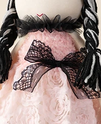 Glitzhome 29" Halloween Pink Fabric Dressed Witch Sitter