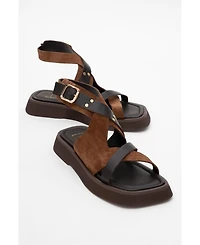 Minnea Suede Leather Sandal (Women)