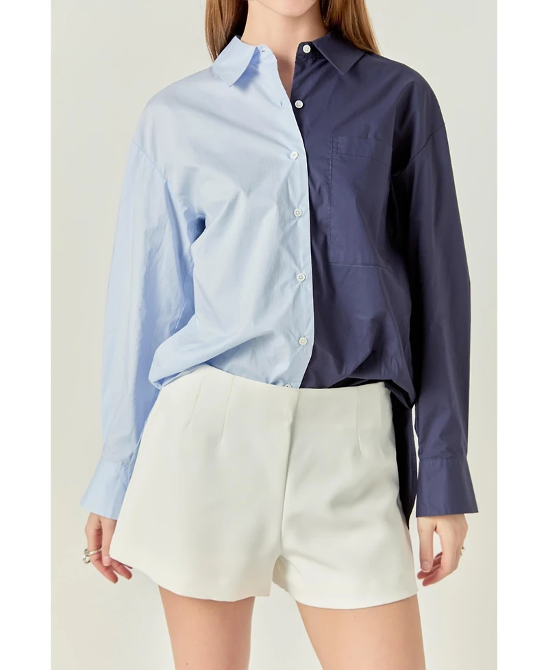 English Factory Women's Colorblock Shirt