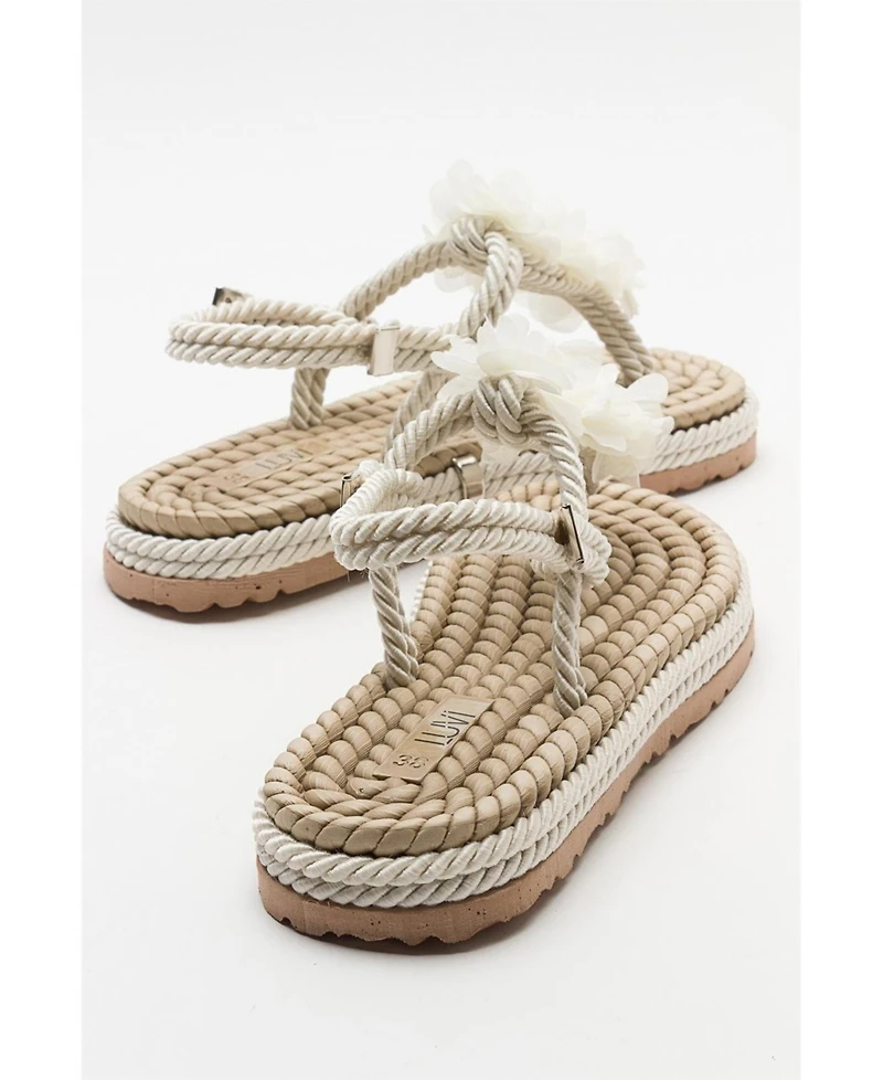Prologue Shoes Santra Lace-Up Thong Sandals (Women)