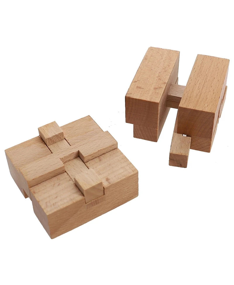 We Games Solid Wood 3D Cube Puzzle