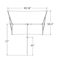 Mondawe 4.95FT x 6.93FT Rectangle Balcony Outdoor Umbrella