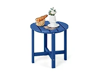 Round Adirondack Side Table Weather-Resistant for Outdoor Patio and Garden