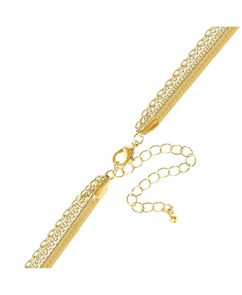 Jessica Simpson Layered Butterfly, Cross & Heart Pendant Necklace Set