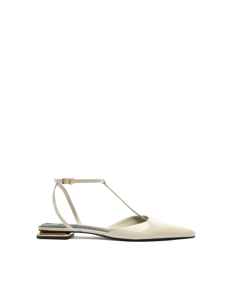 Schutz Women's Allure T-Strap Pointy Toe Flats