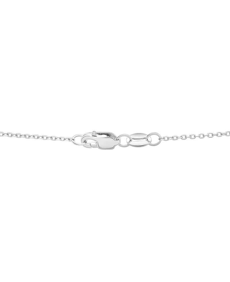 Wrapped in Love Diamond Round & Baguette 18" Pendant Necklace (1 ct. t.w.) in 14k White Gold, Exclusively at Macy's