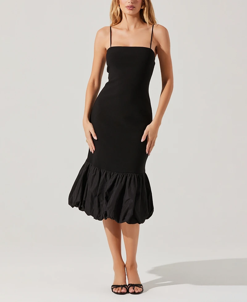 Astr the Label Women's Brittnea Bubble-Hem Sleeveless Midi Dress