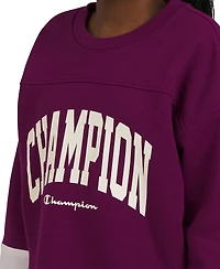 Champion Big Girls Oversized Logo Graphic T-Shirt