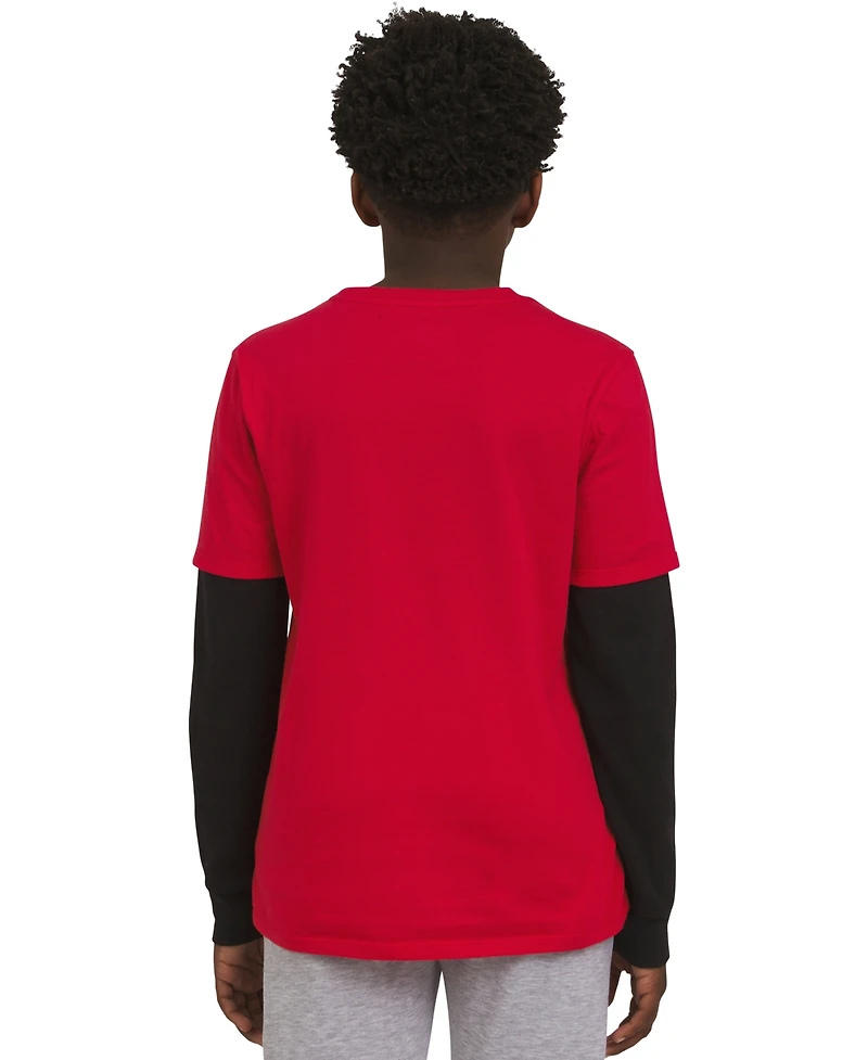 Champion Big Boys Layered-Look Logo Graphic T-Shirt