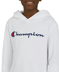 Champion Big Boys Signature Logo Long-Sleeve Hooded T-Shirt
