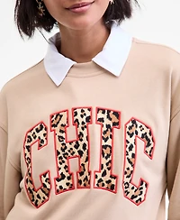 On 34th Women's Chic Varsity Crewneck Sweatshirt, Macy's Exclusive